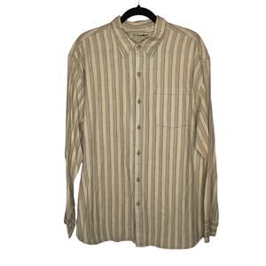 U.S. Expedition Men’s Long Sleeve Button Up Shirt Collared XL 100% Cotton NEW